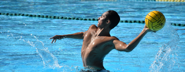 water polo player in water